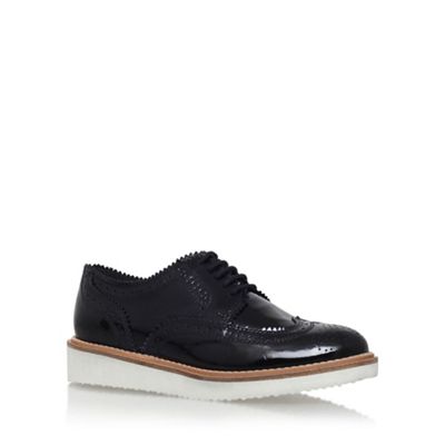 Black 'Knox' low heel lace up shoe
